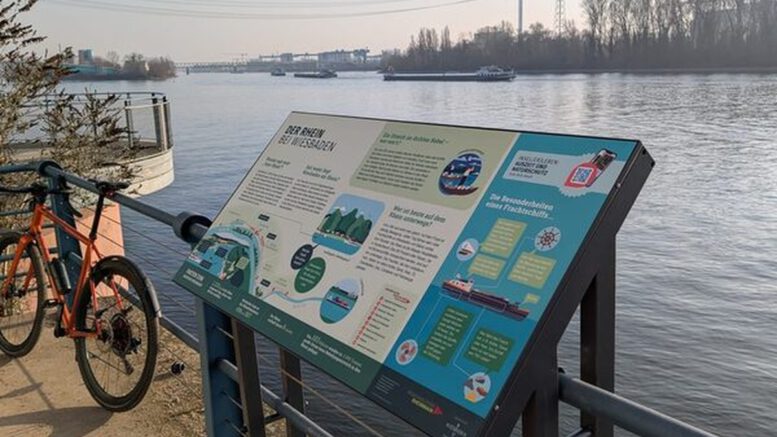 Neun neue Informationstafeln machen Wiesbadener Uferwege interaktiver